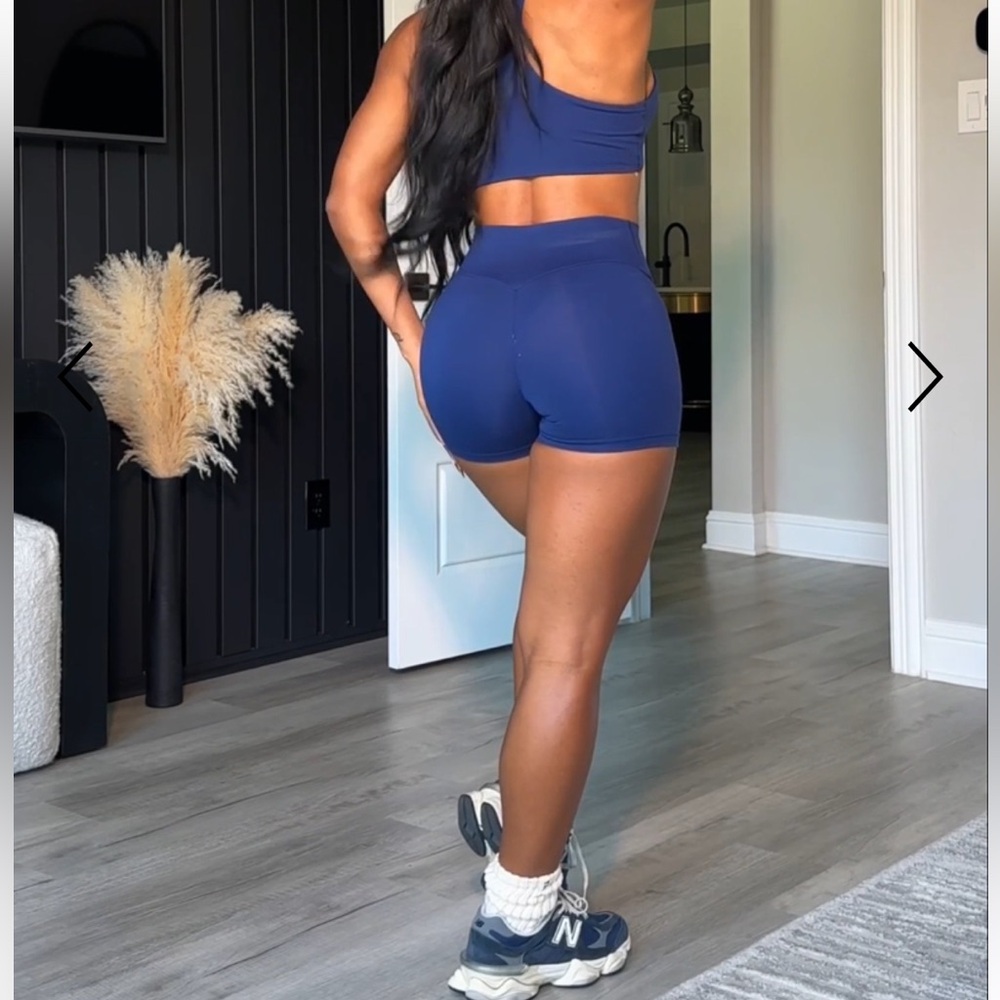 Bombshell Sportswear Blue Athletic Shorts - Picture 6 of 11
